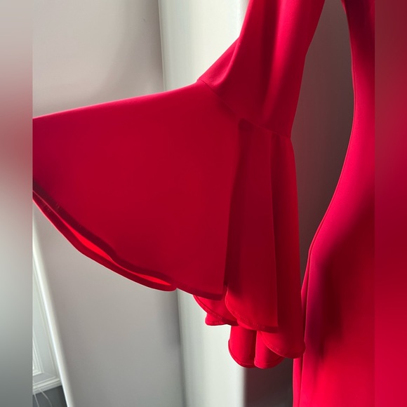 FRANK LYMAN DESiGNS red bell sleeve dress Size 2 - Picture 5 of 7